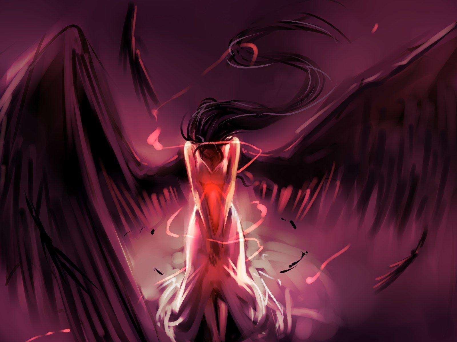 Demon Fallen angel Anime, fallings angels, fictional Character, desktop  Wallpaper, film png | PNGWing
