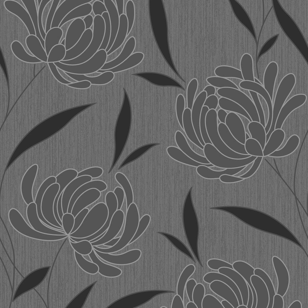 Graham & Brown Nadine Black Floral Wallpaper. Departments. DIY at B&Q