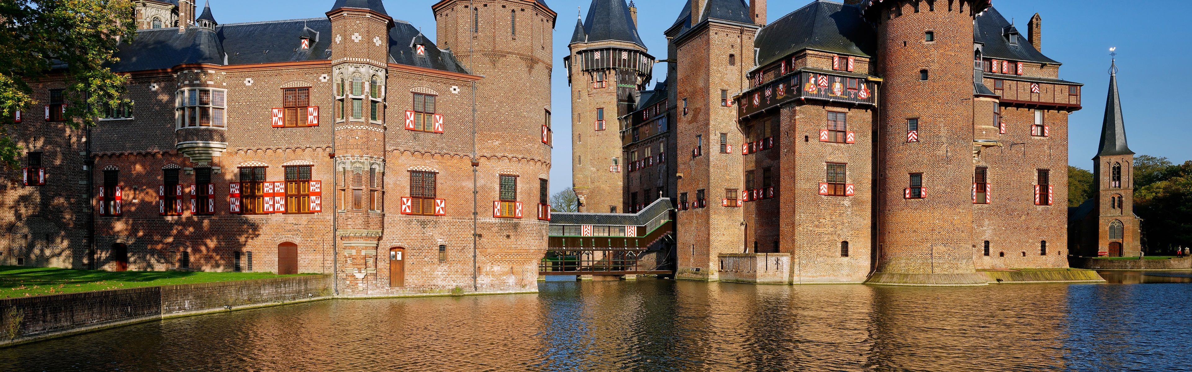 Wallpaper De Haar Castle, Netherlands, pond 3840x2160 UHD 4K Picture