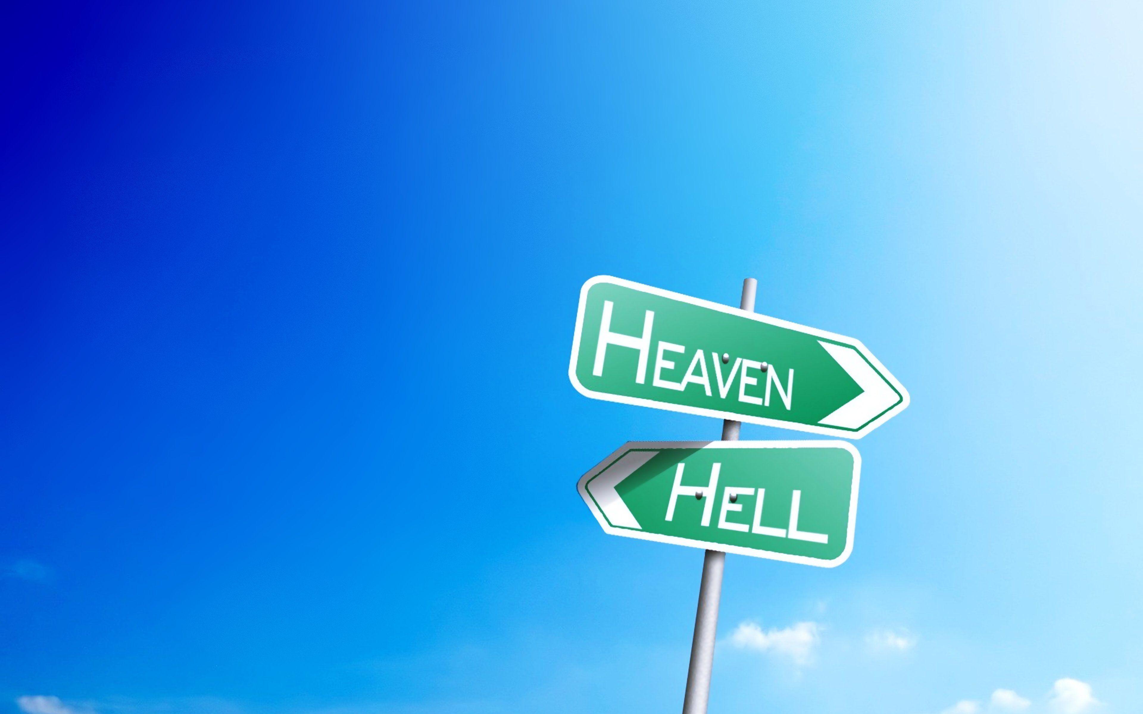 Heaven Or Hell Sign Board 4k HD 4k Wallpaper, Image