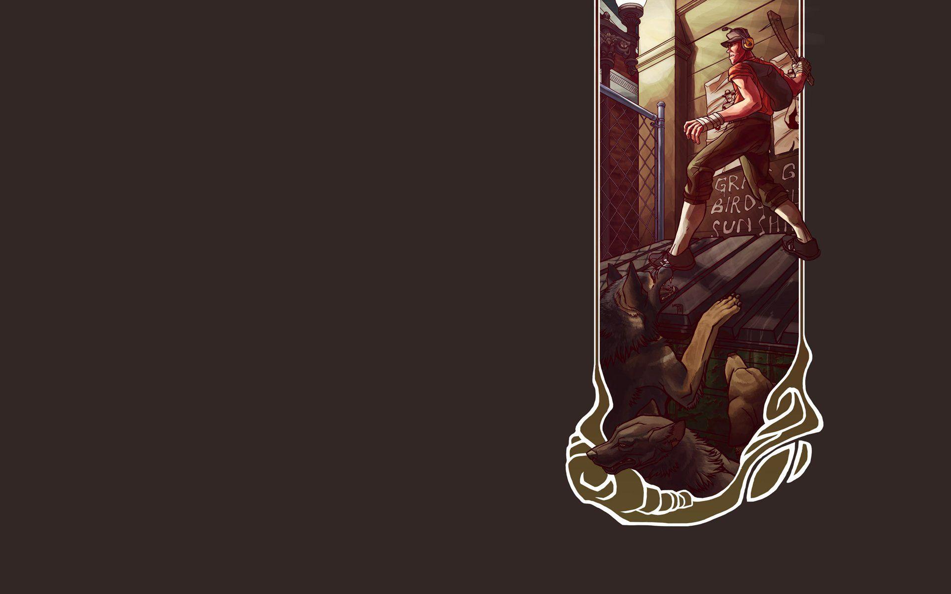 Dogs Scout TF2 Team Fortress Wallpaper 1920x1200