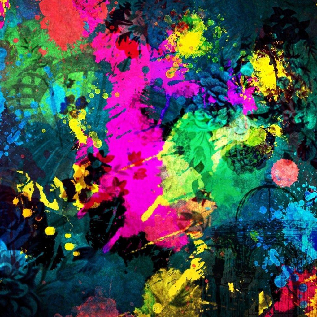 Colorful Paint Splatter iPad Wallpaper HD. iPad Wallpaper Ideas