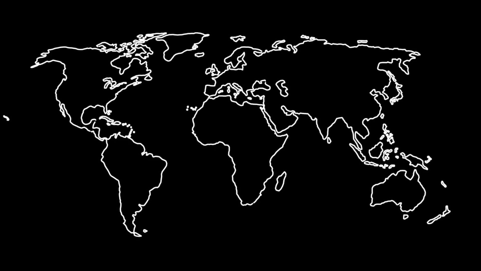 World map in lines Motion Background