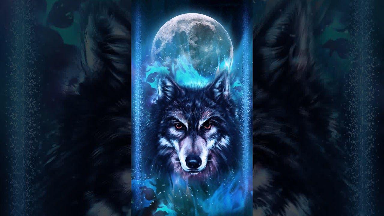 Samsung Theme Live Wallpaper Video Blue Neon Wolf