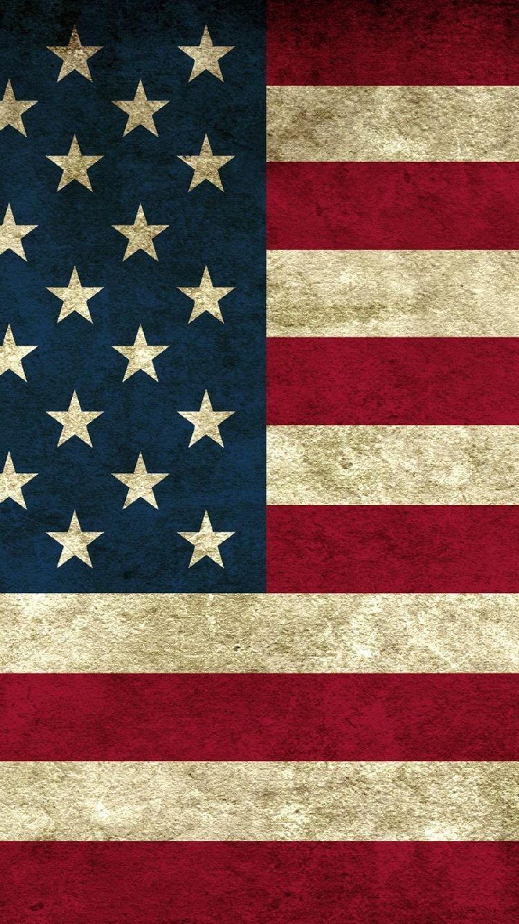Free iPhone 5 Wallpaper for your iPhone: USA vintage flag