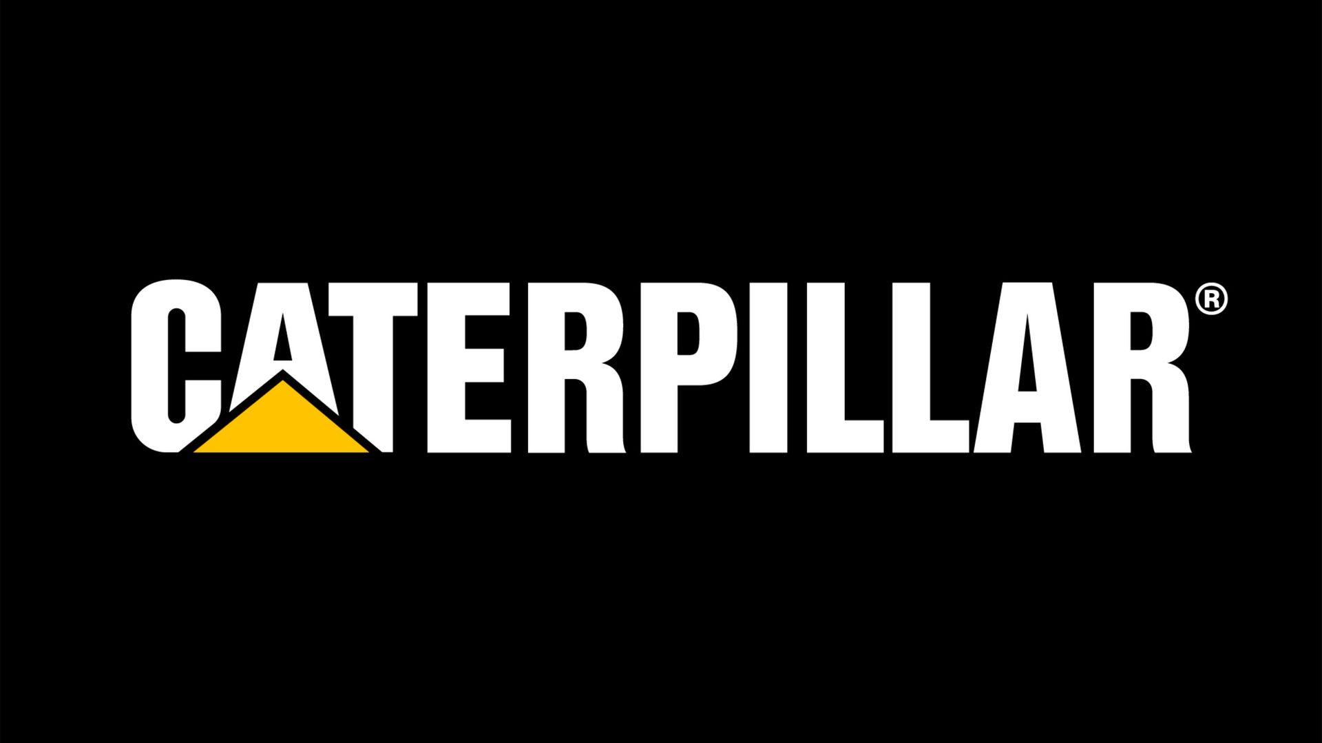 Caterpillar Brand Logo and Black Background Wallpaper