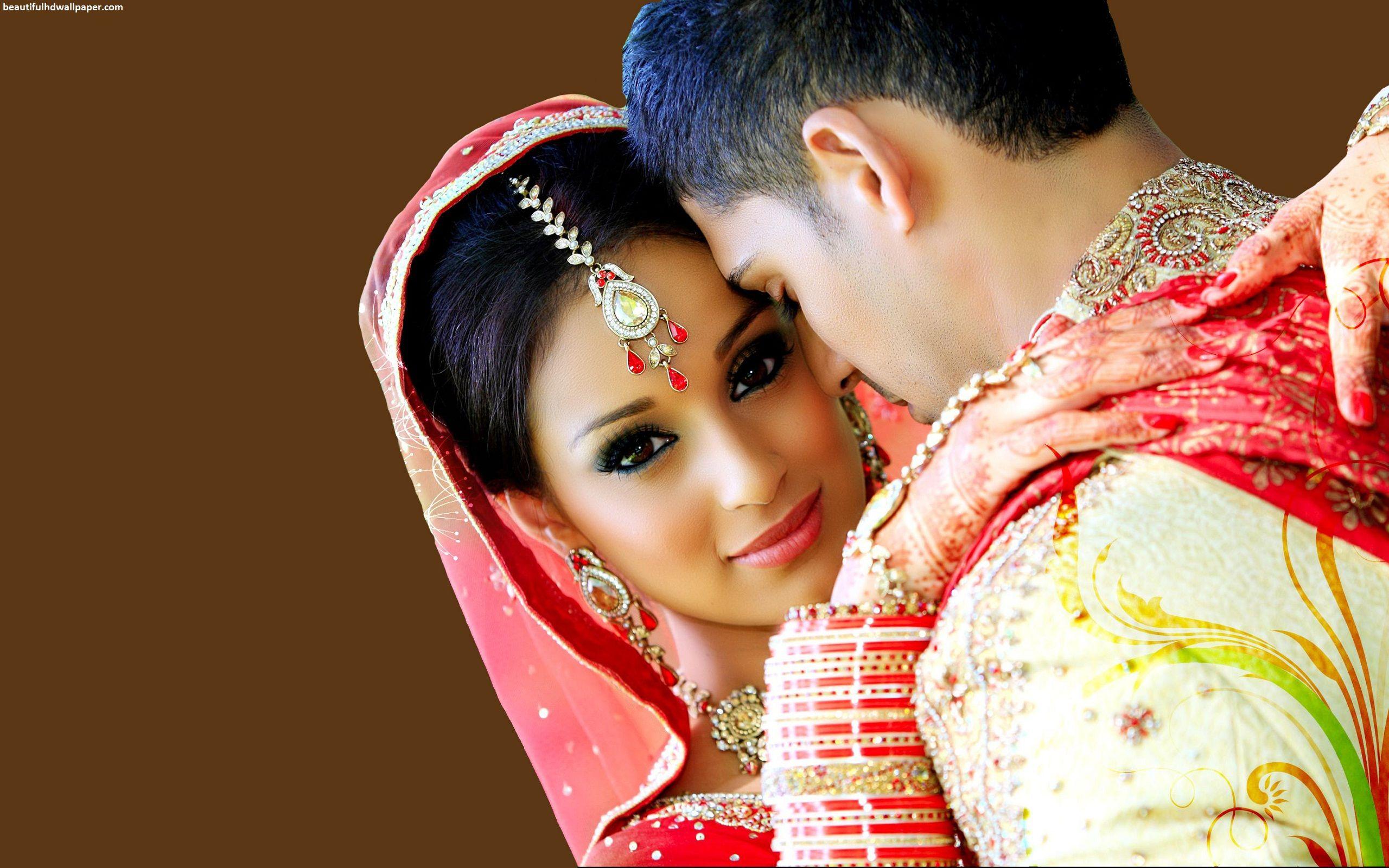 Wedding couple hugs. Beautiful HD wallpaper