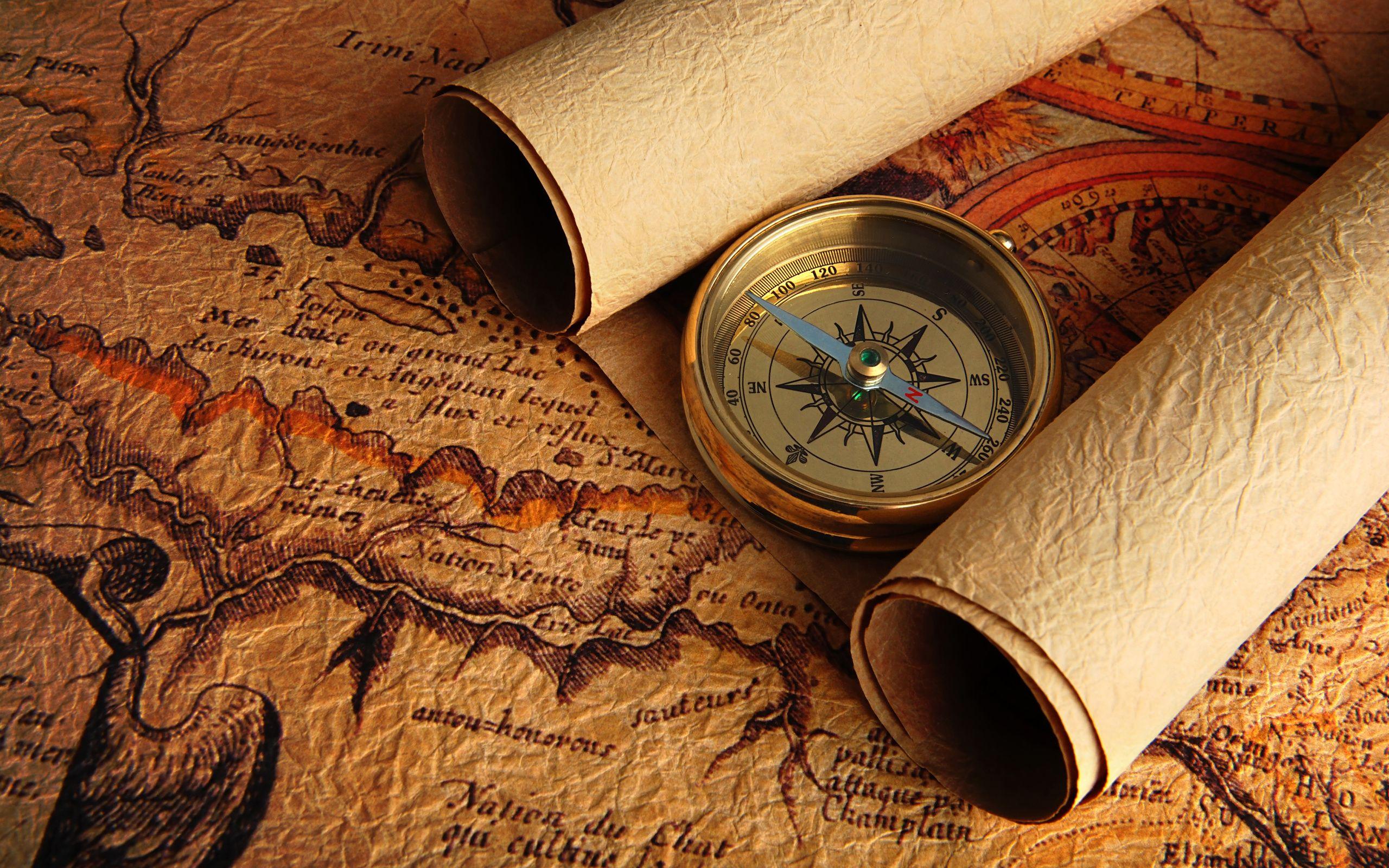 Compass And Maps Wallpaper