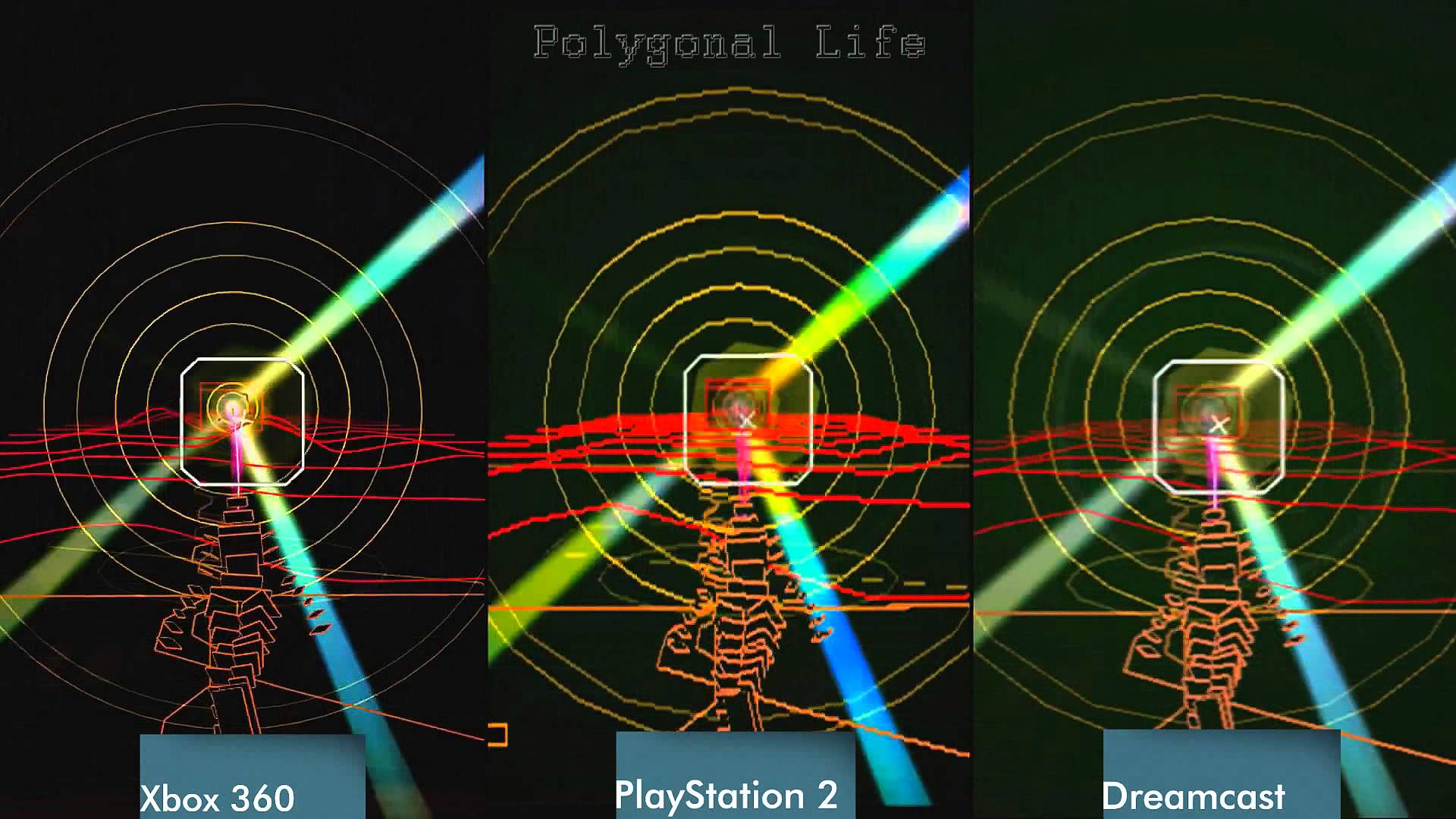 Rez HD Comparison 360 vs PS2 vs Dreamcast