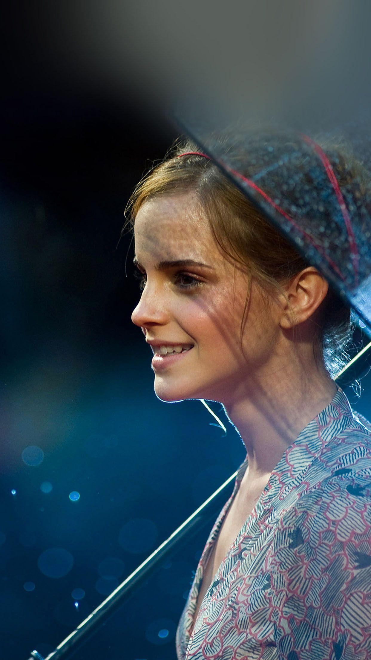 iPhoneXpapers emma watson in rain girl film face