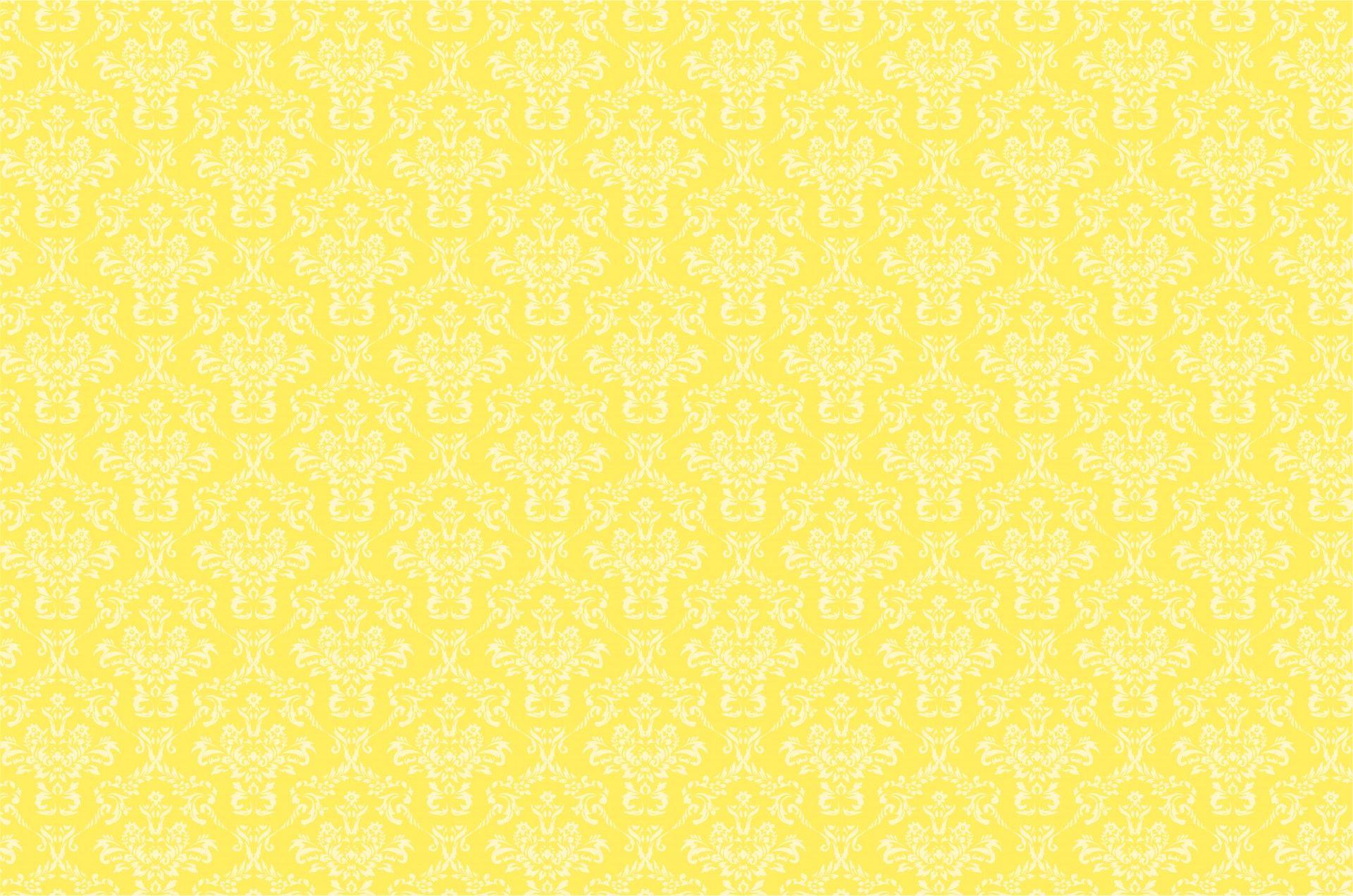 Damask Pattern Background Yellow Free Domain