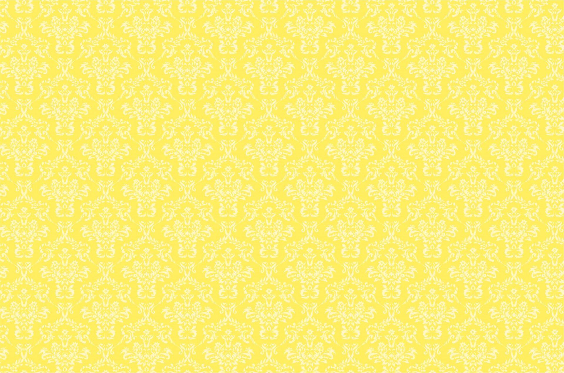 Damask Pattern Background Yellow Free Domain
