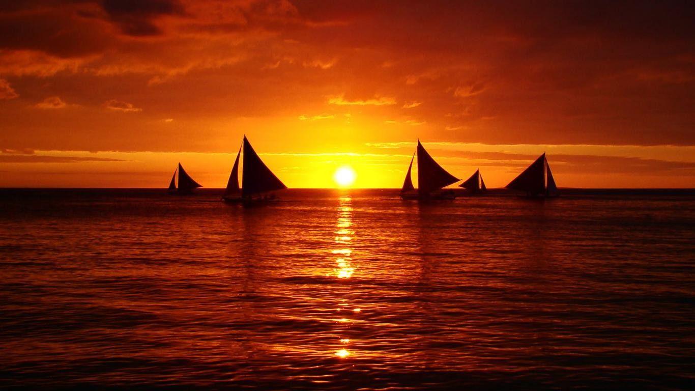 Sunsets: Boracay Sunset Beautiful Island Philippines Beach High