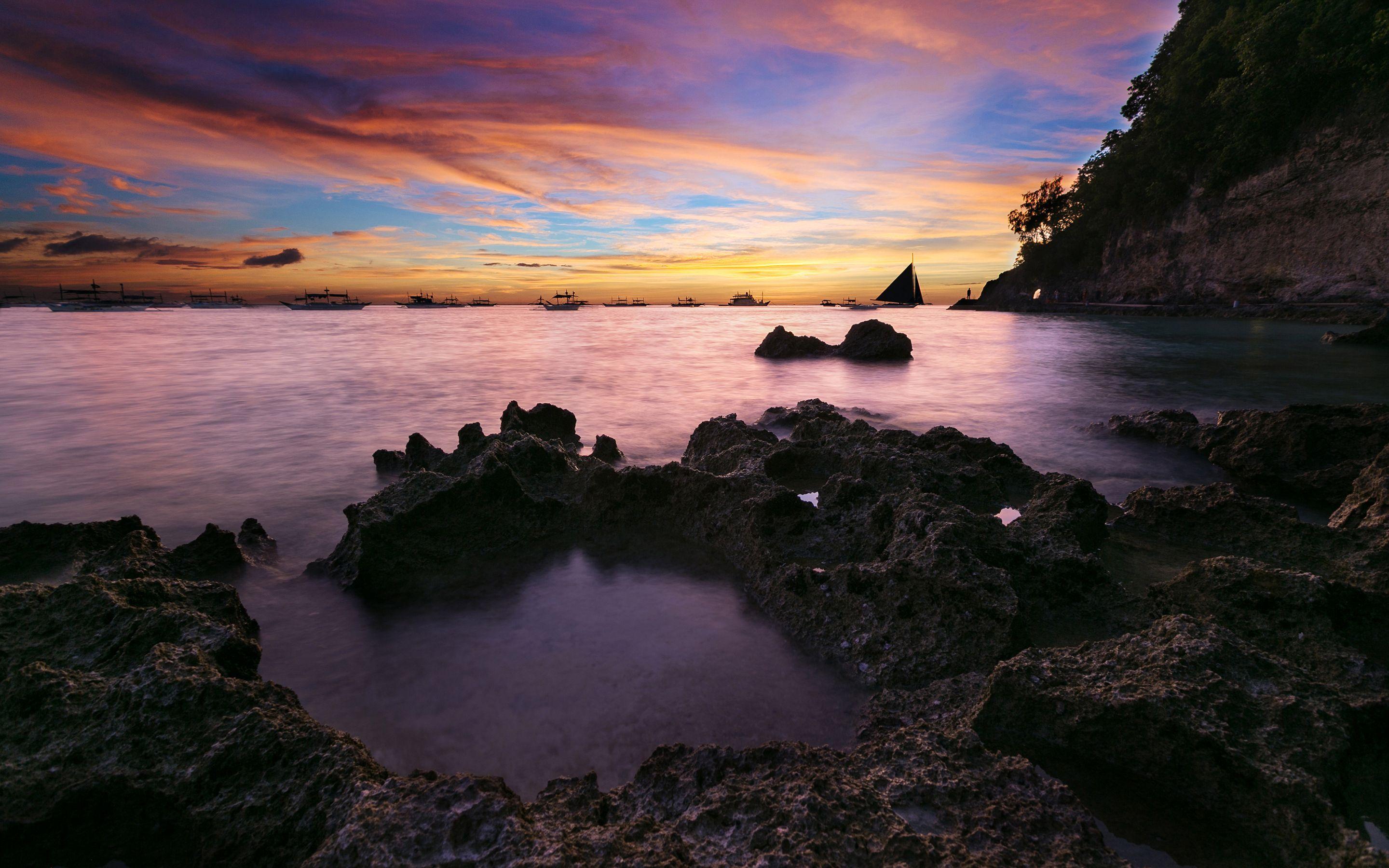 Domain. Sunset wallpaper, Boracay island, Sunset landscape
