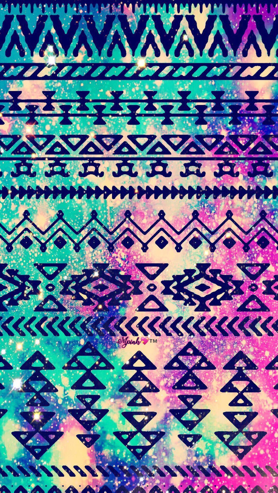 Grunge Tribal Pattern Galaxy Wallpaper #androidwallpaper