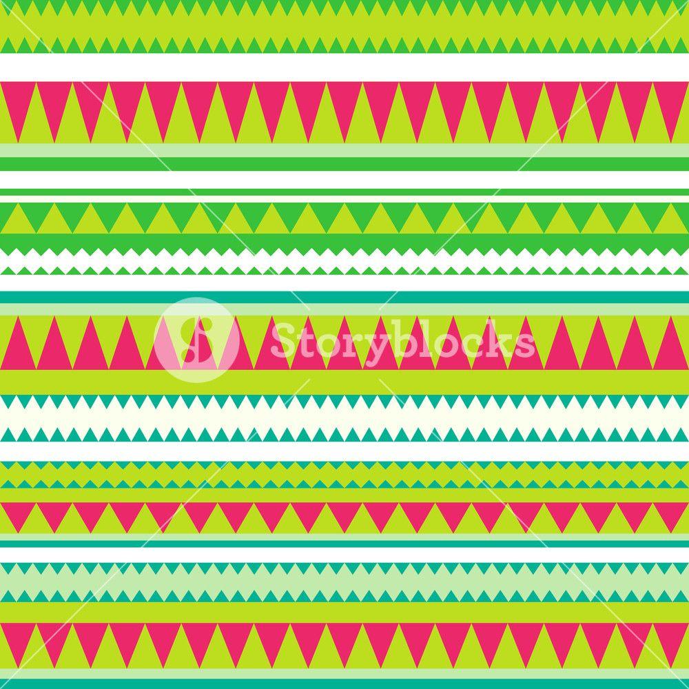 Seamless Vector Tribal Texture. Tribal Vector Pattern. Colorful