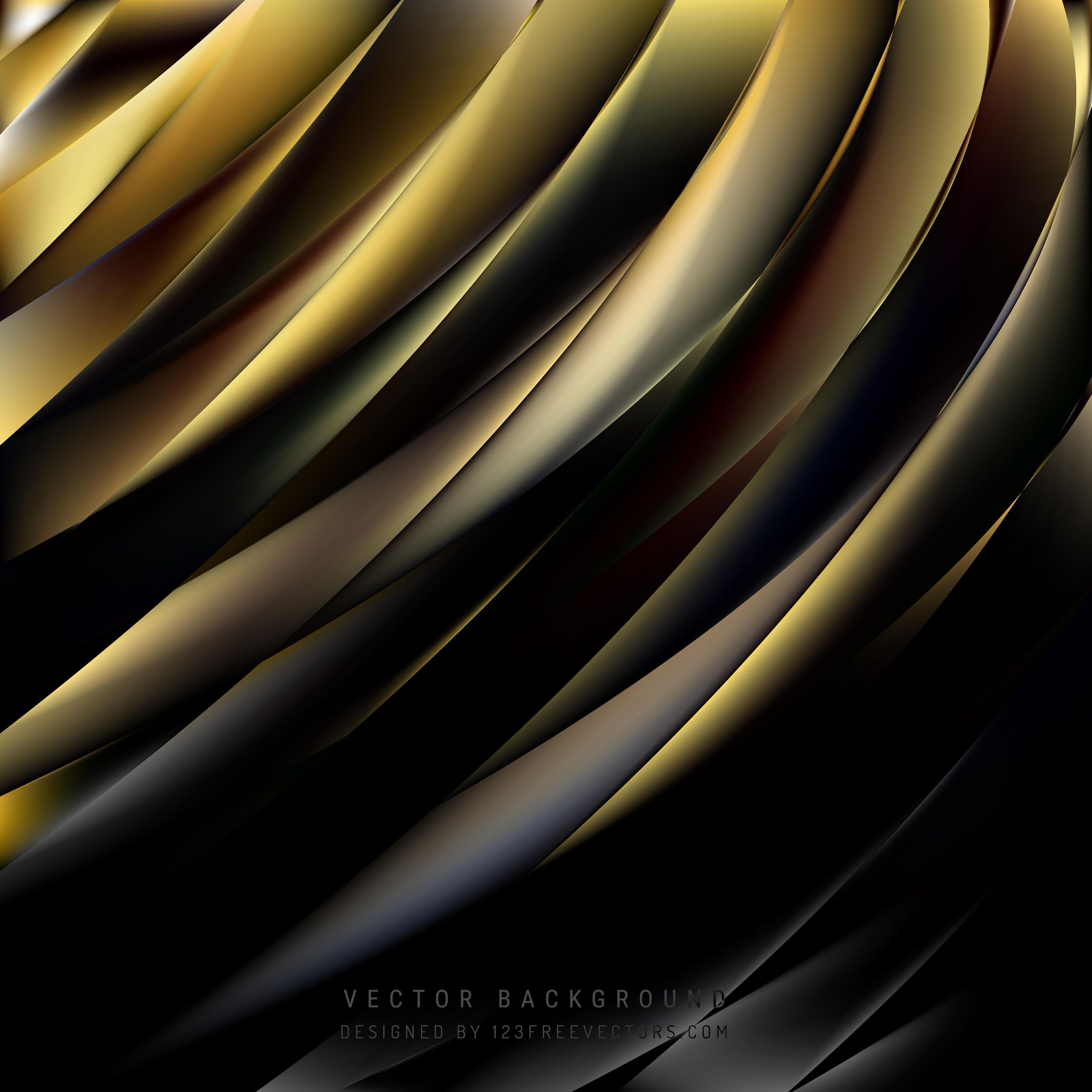 Abstract Black Gold Background VectorFreevectors