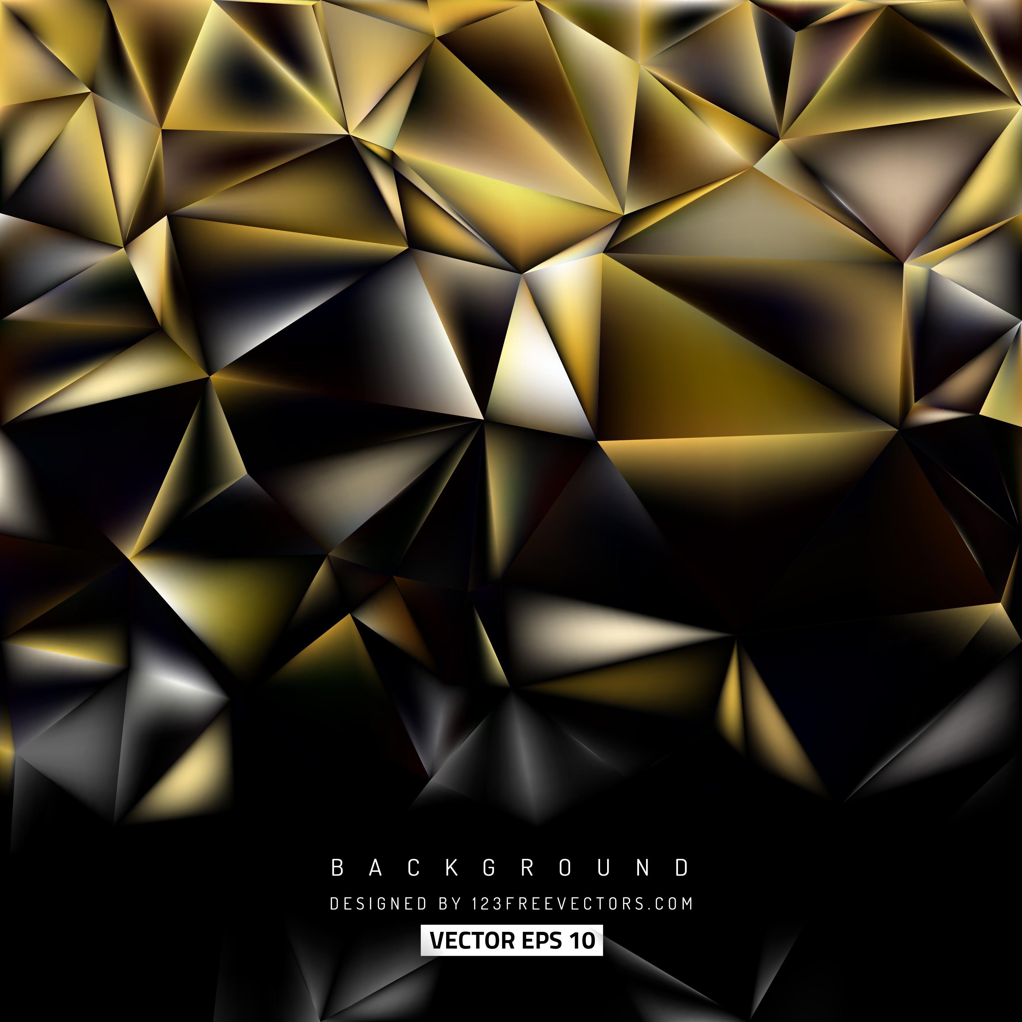 Abstract Black Gold Background Freevectors