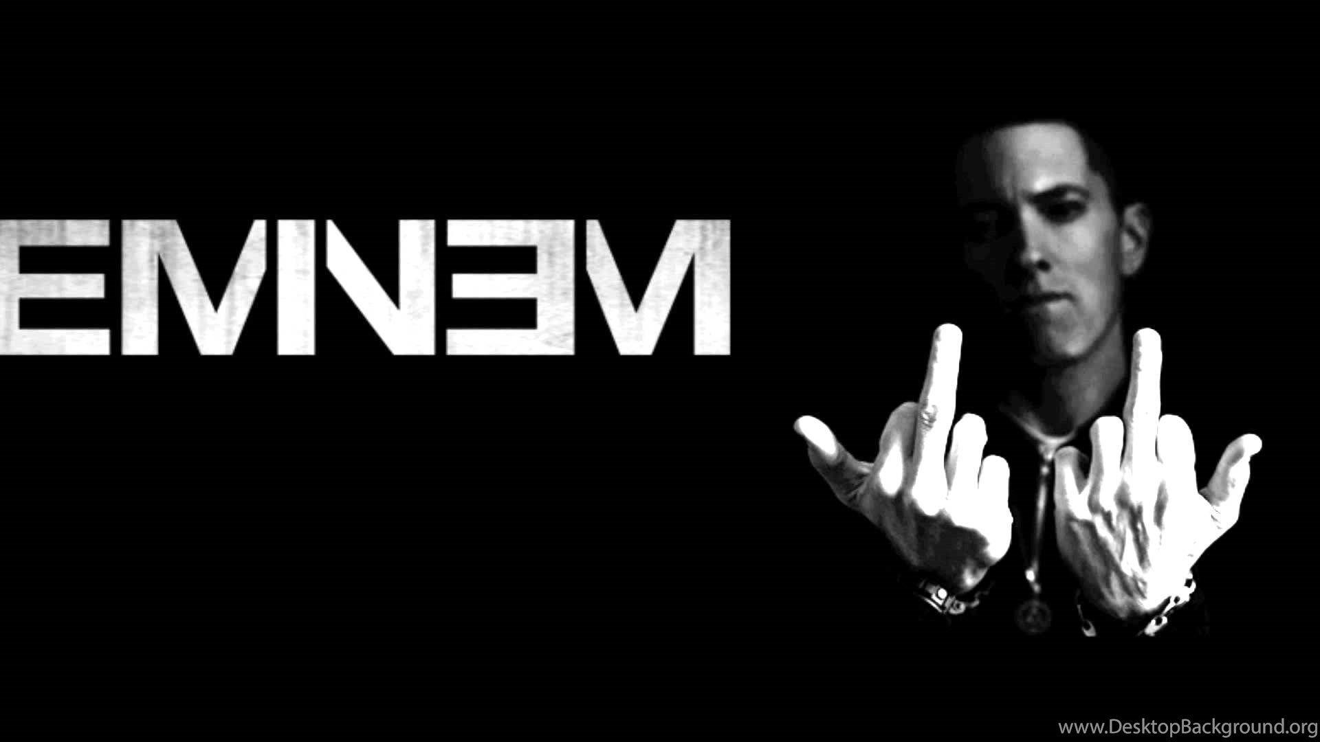 Eminem Middle Finger HD • Rap Wallpaper Desktop Background