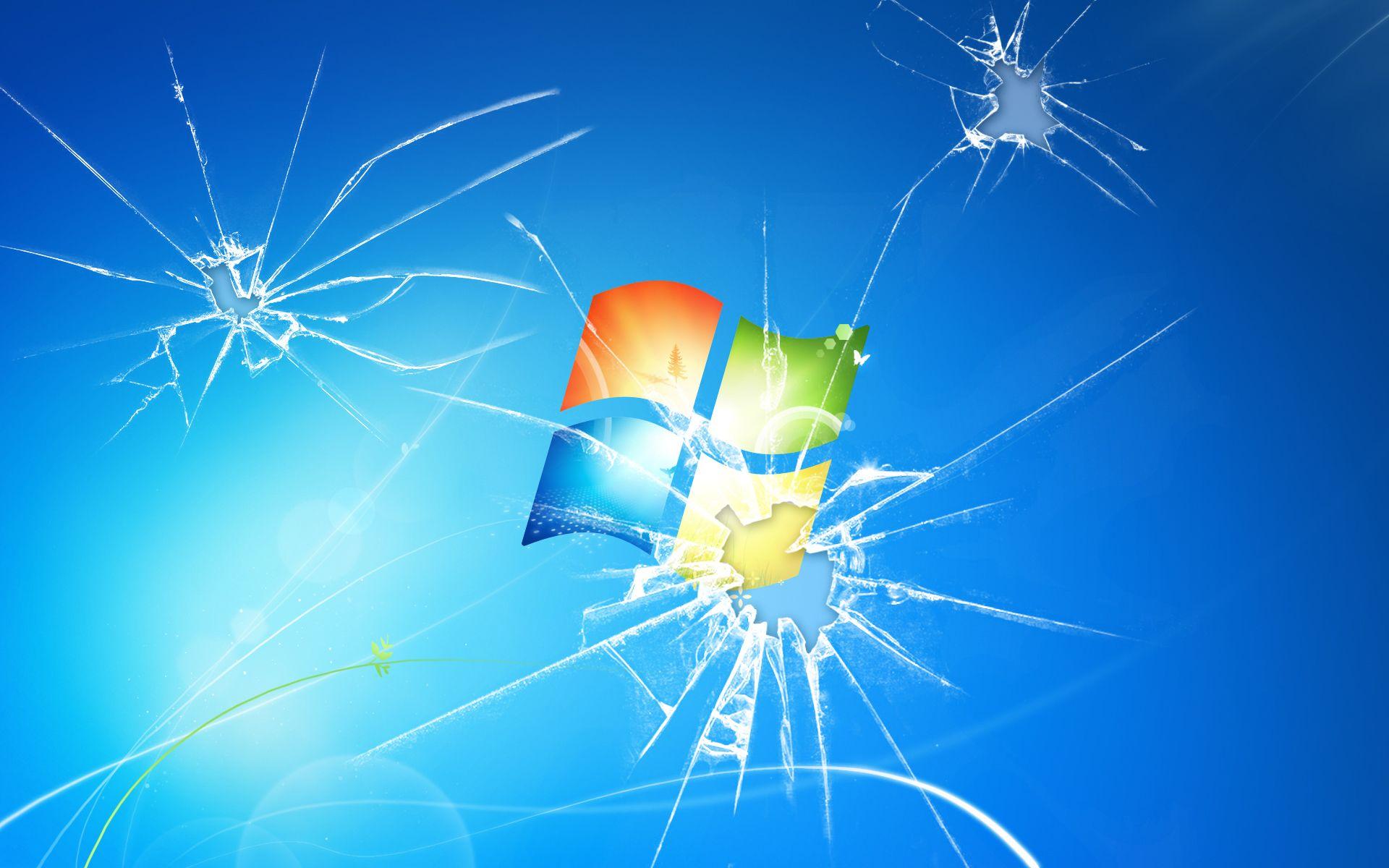 10254) Windows 7 Broken Screen Wallpaper