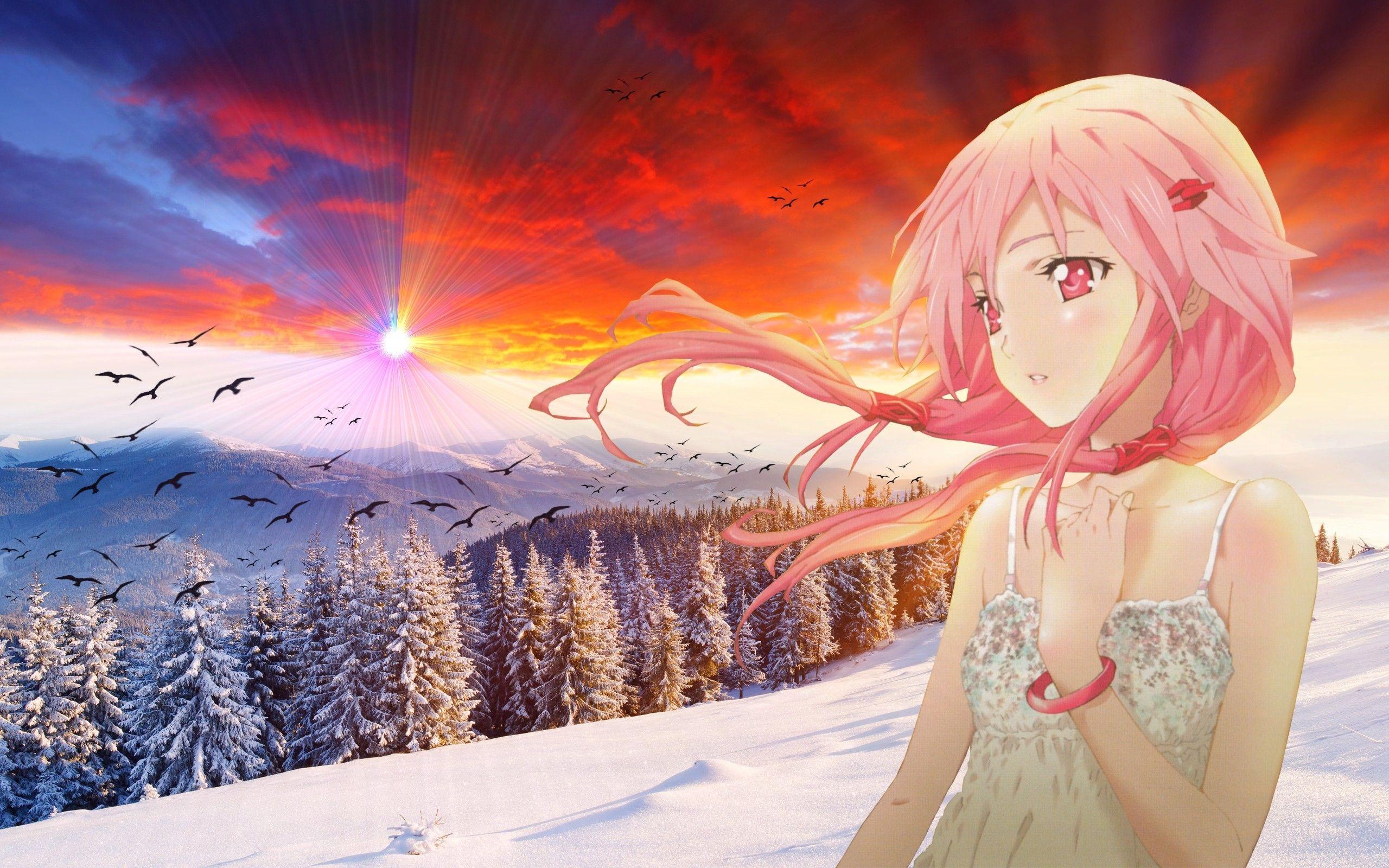 HD wallpaper: Inori Yuzuriha, Guilty Crown, anime girls, white