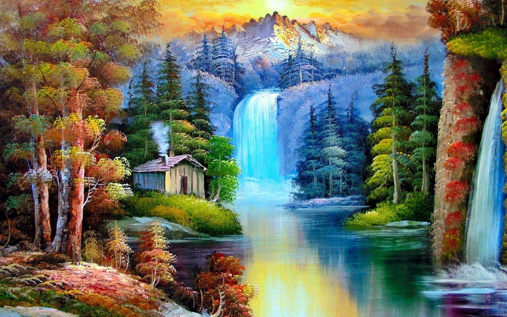 Beautiful Paintings Of Nature Abstract Painting Nature Wallpaper