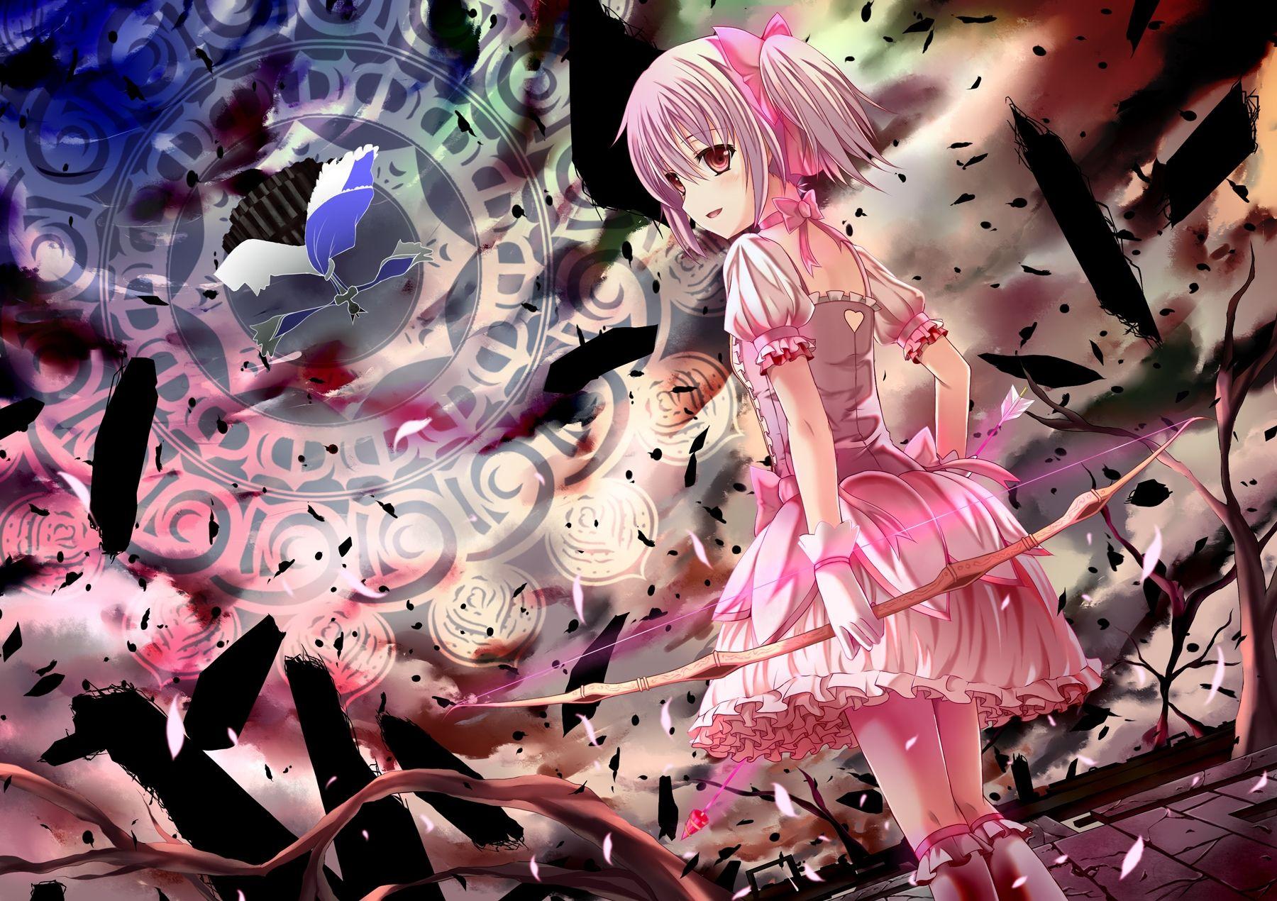 Download wallpaper 1800x1270 mahou shoujo madoka magica, girl, dress