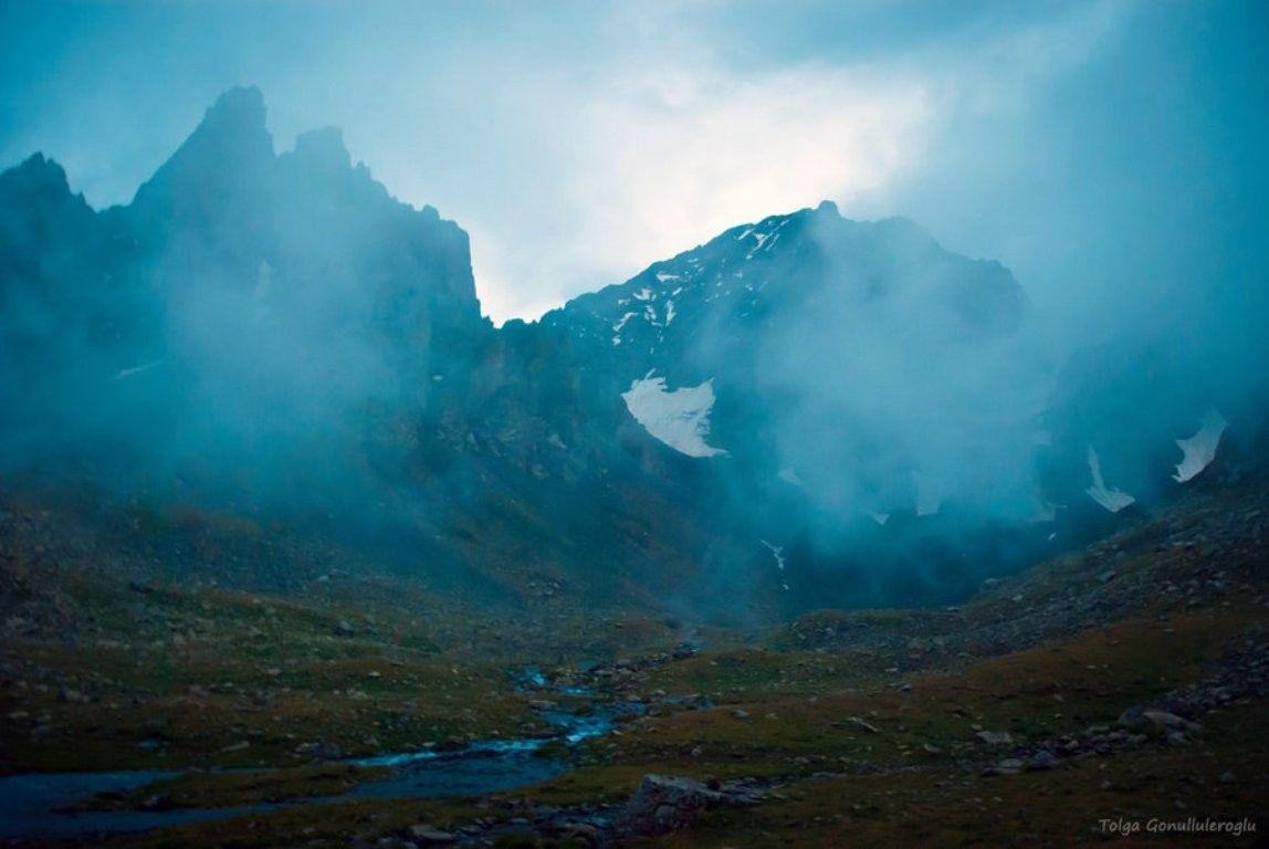 wallpaper: Mt Kachkar Mountains Winter Blue Cold