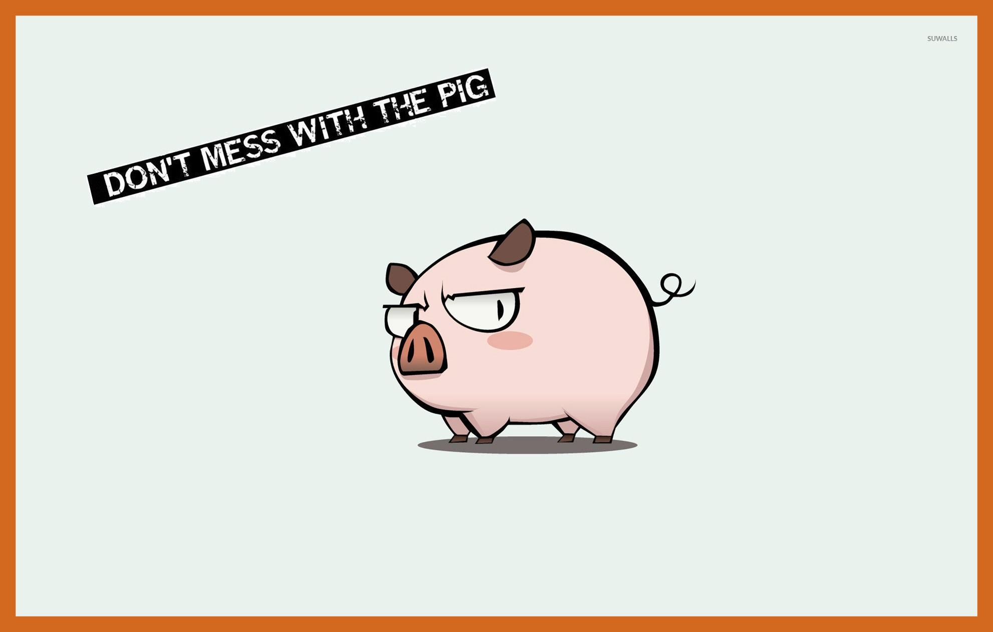 Inspiring Don U Mess With The Pig Wallpaper Funny Pic Of Style