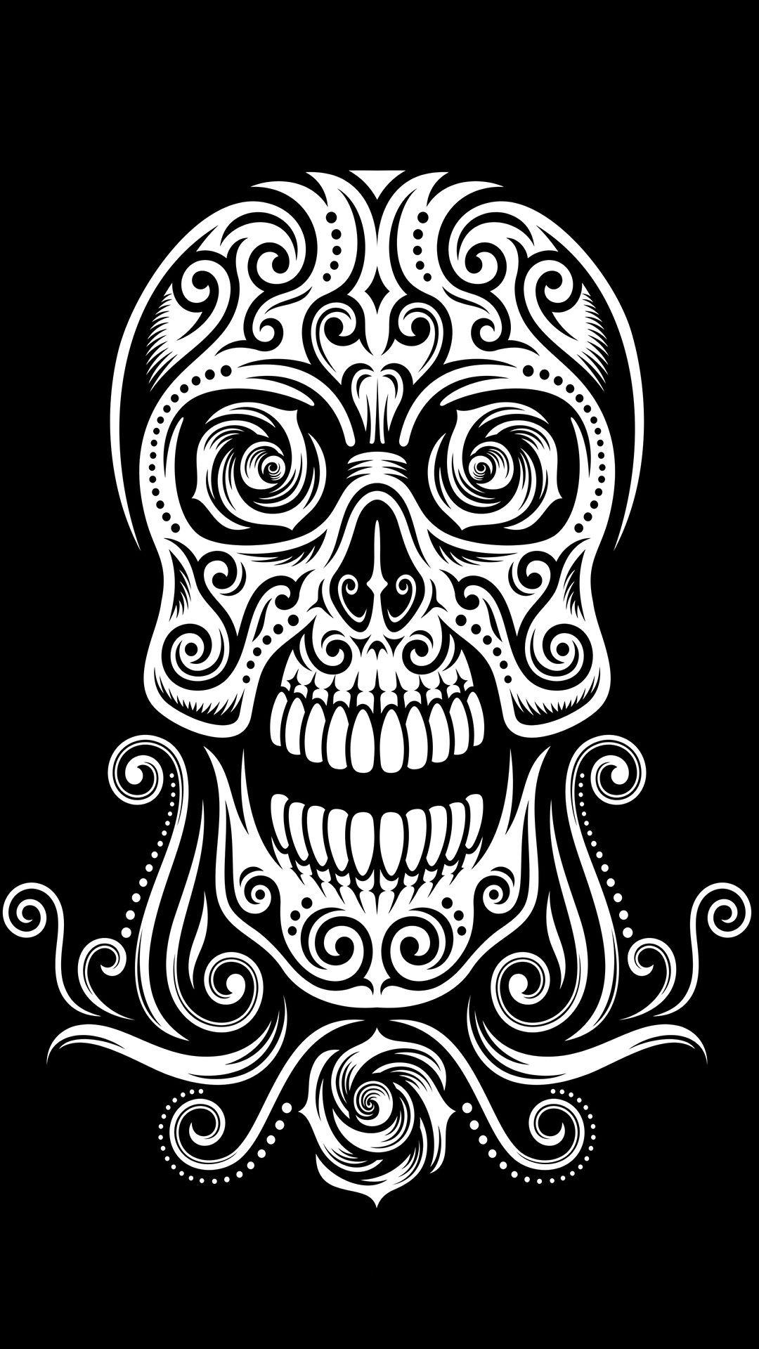 Download Tribal Skull Wallpaper free for mobile