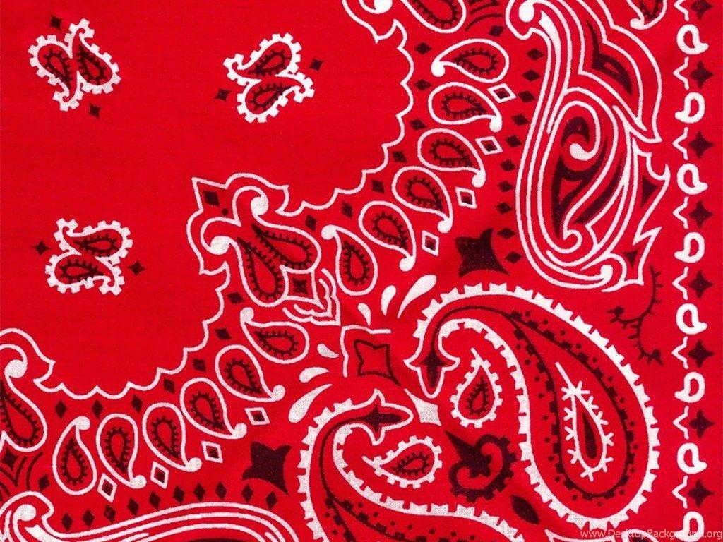 Red Bandana Print Wallpaper Image Desktop Background