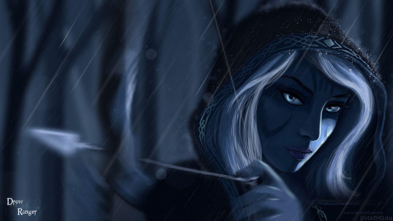 Download wallpaper 1280x720 traxex, drow ranger, dota 2 hd, hdv