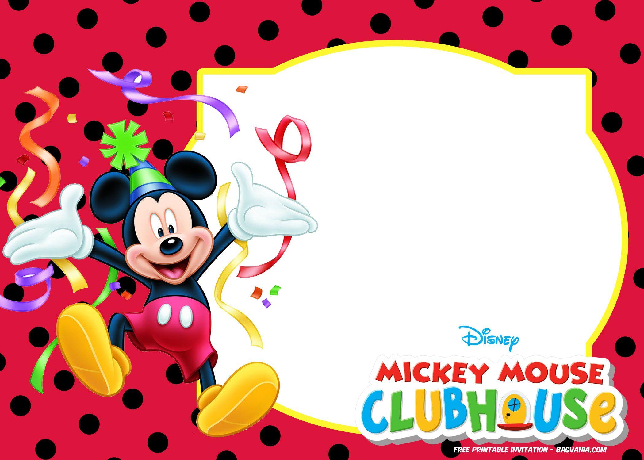 FREE Mickey Mouse Summer Birthday Invitations. FREE Invitation