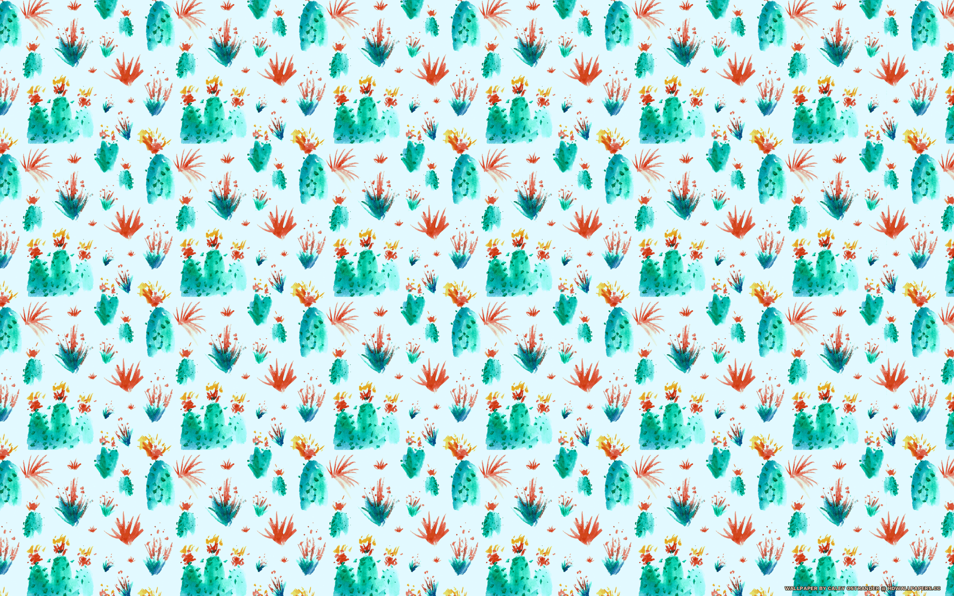 Blue cactus pattern