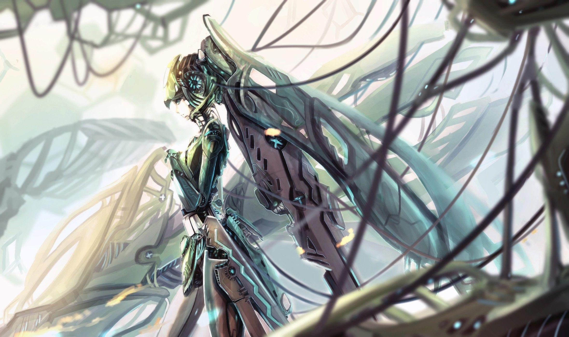 Hatsune Miku, Vocaloid, Mecha Girls Wallpaper HD / Desktop