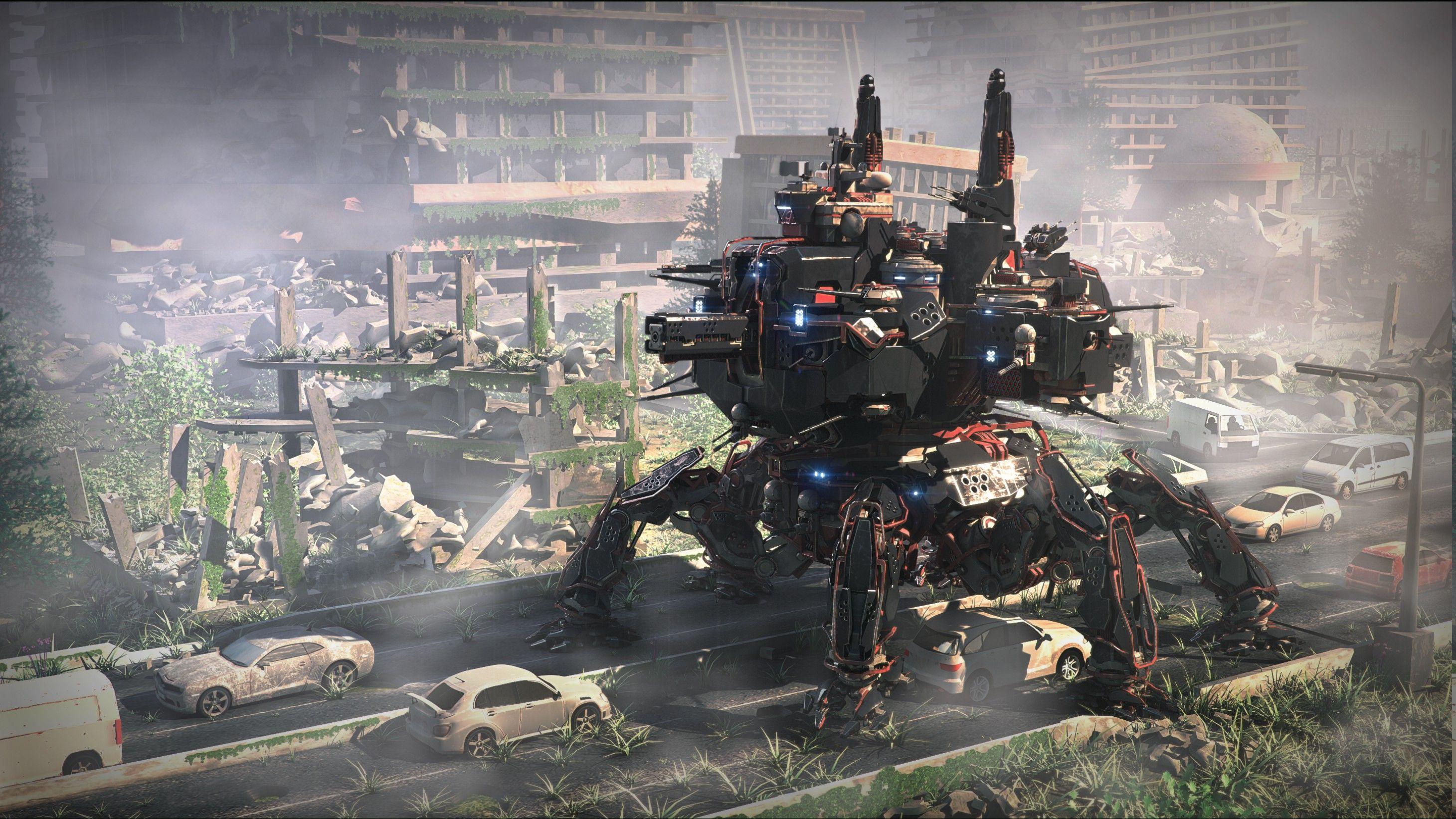 Avitus12, 3D, Mech, Ruin Wallpaper HD / Desktop and Mobile Background