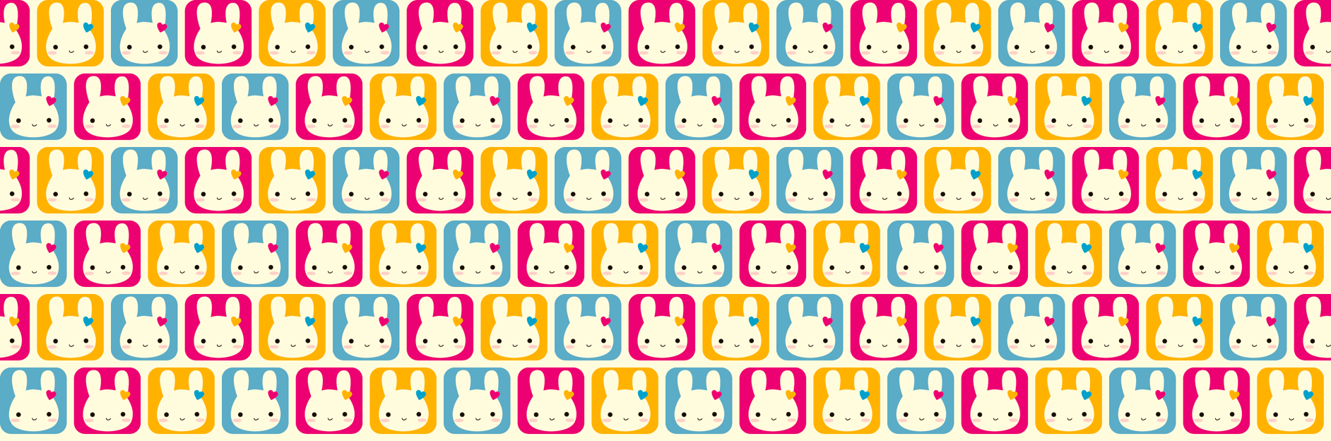 Kawaii Bunny Squares wallpaper