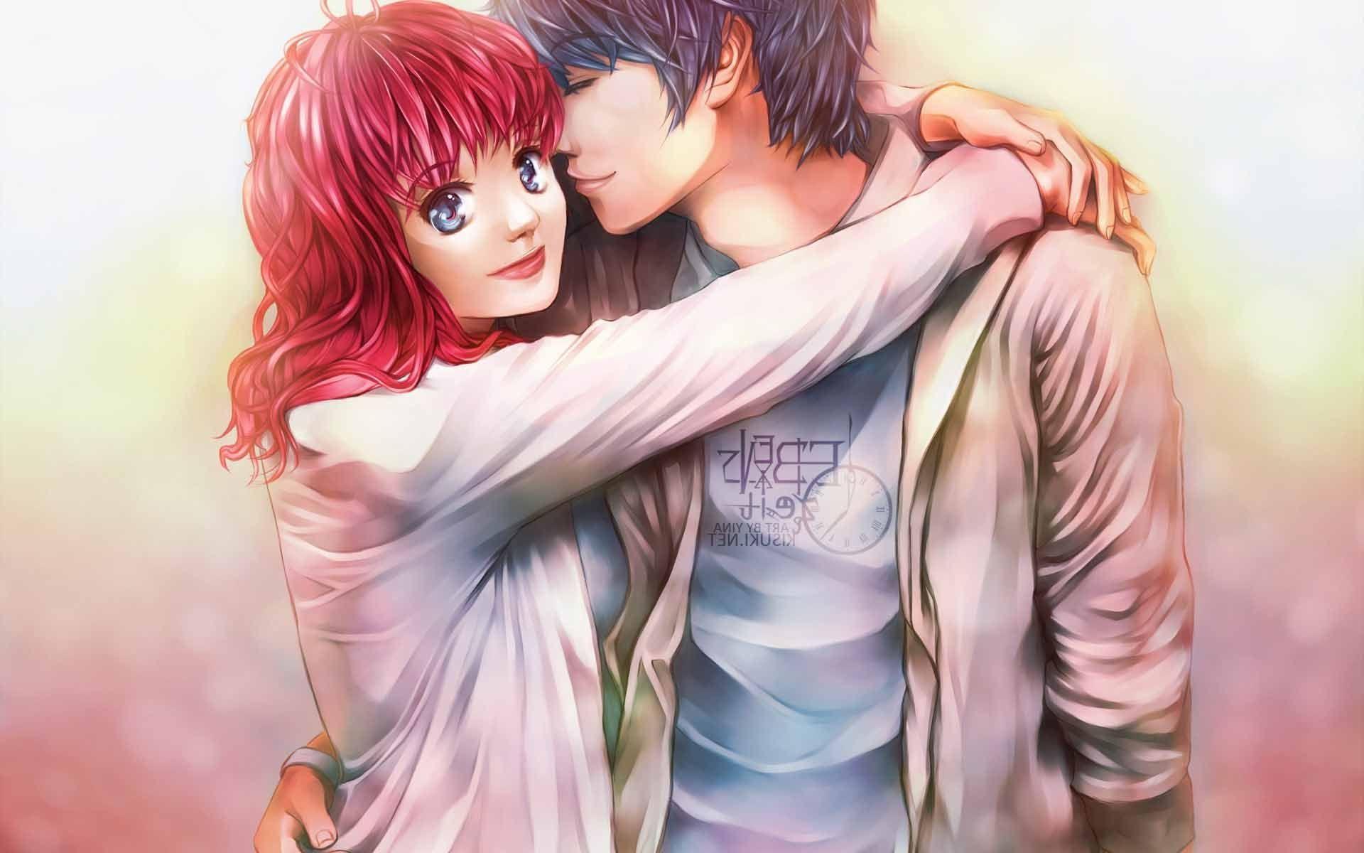 11 Anime Couple Hugging Desktop Wallpaper Baka Wallpaper