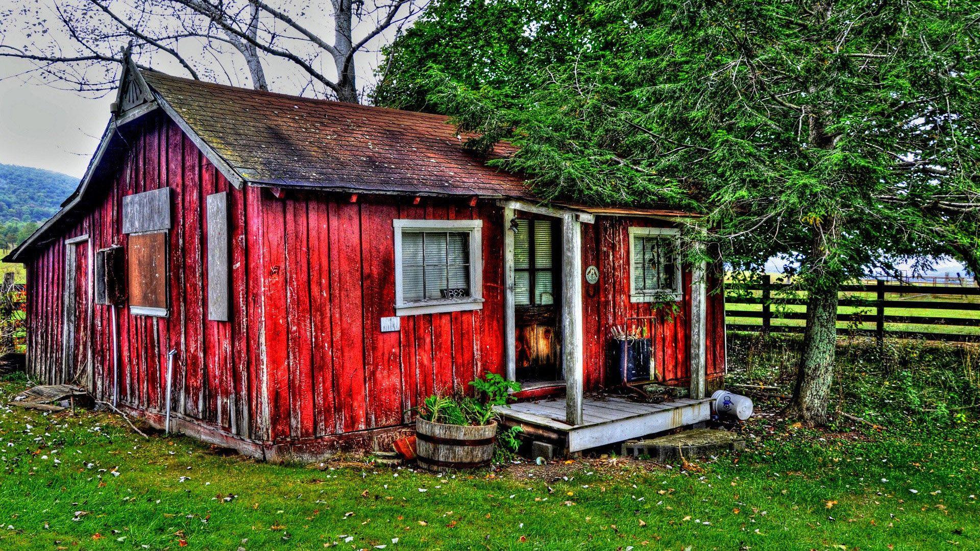 Red Houses Wallpaper. Beautiful Red Houses Background