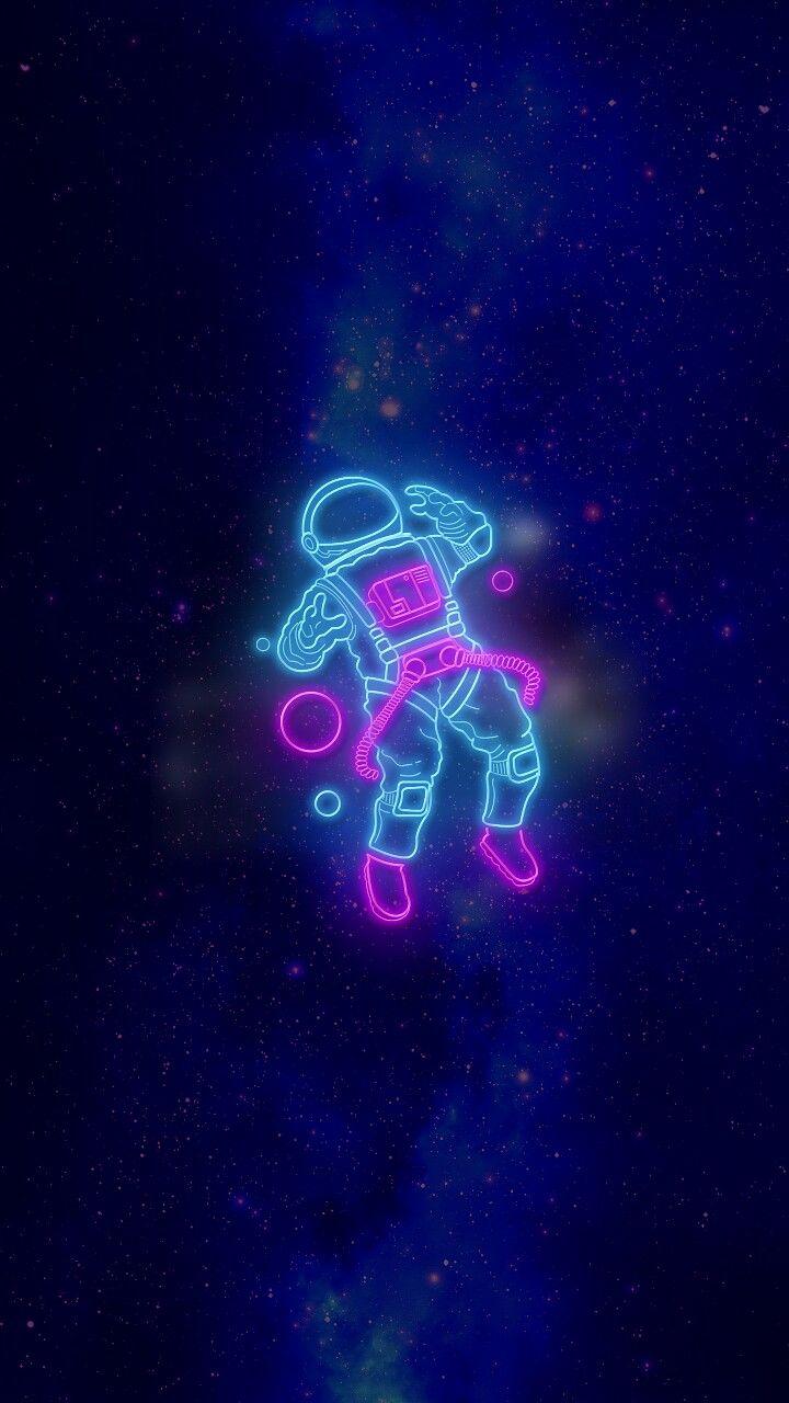 Neon astronaut. Uzay. Astronauts, Neon and Wallpaper
