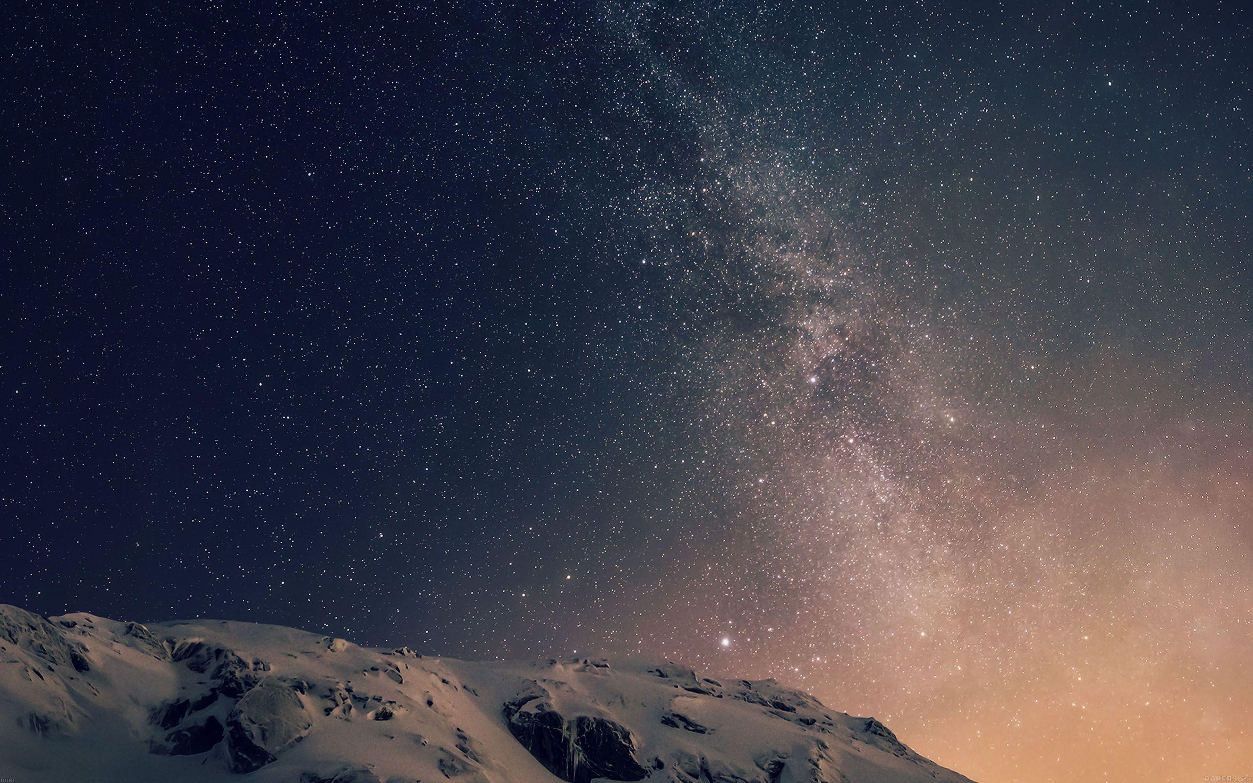 Wallpaper Apple Ios8 Iphone6 Plus Official Dark Starry Night