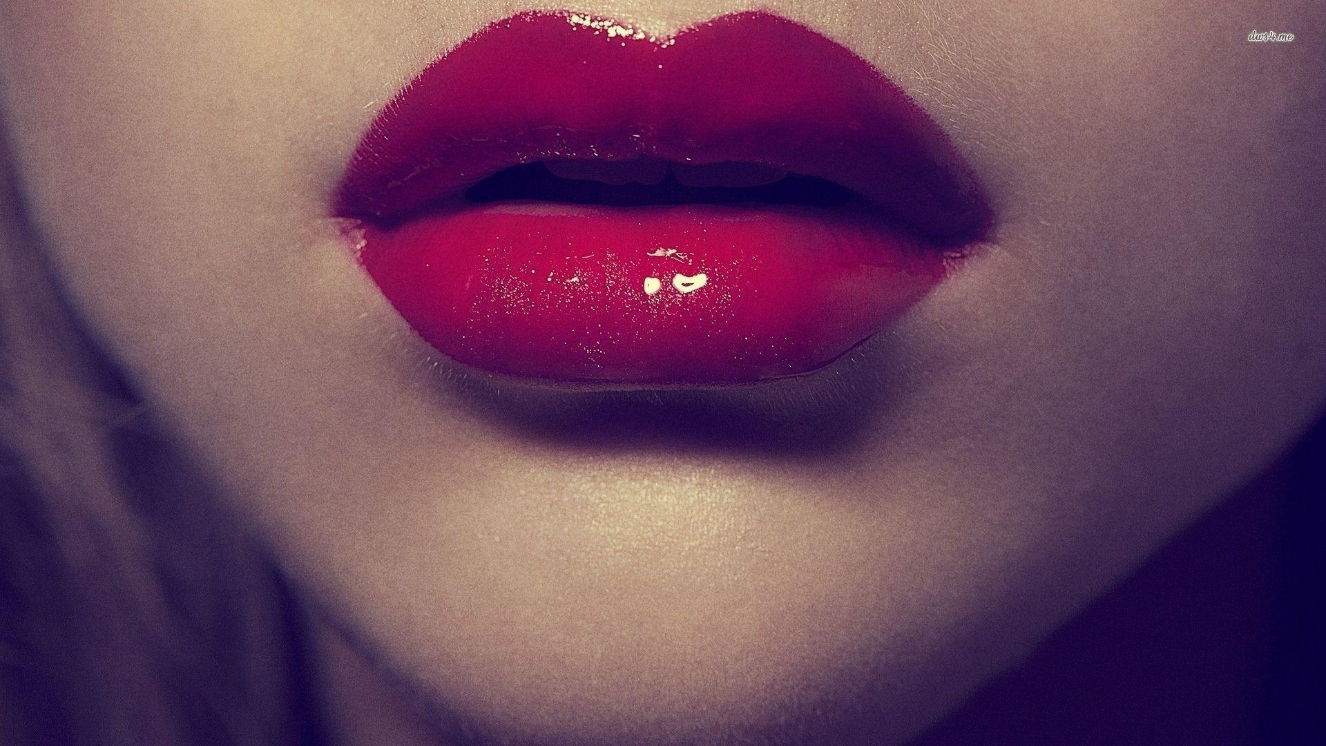 Red lips wallpaper wallpaper
