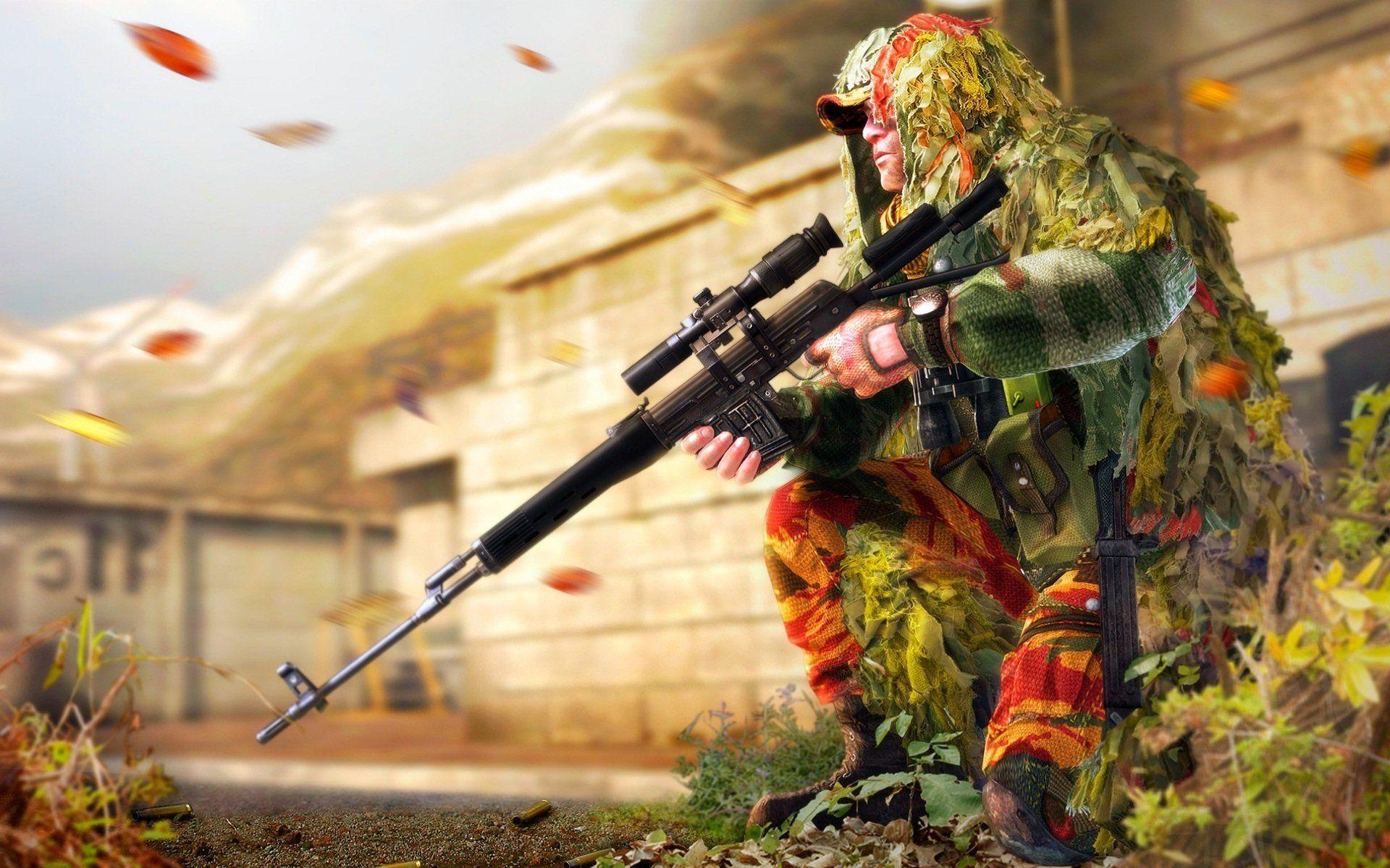 Camouflage Guns Sniper Elite Rifles Video Games