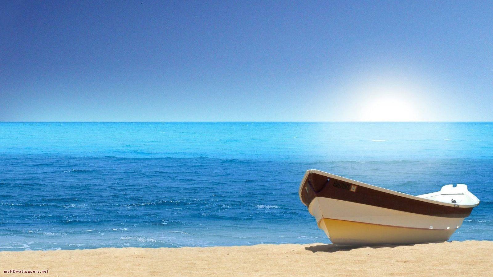 Blue beach HD wallpaper 3D