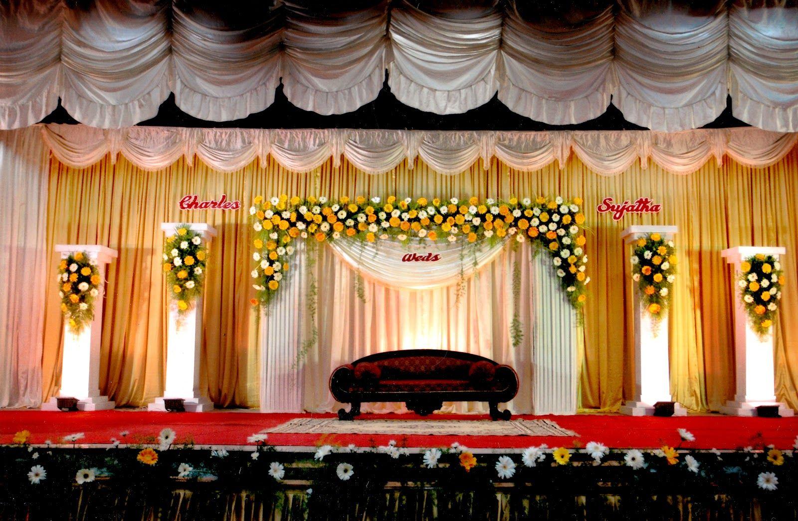Marriage Wedding Stage Decorations Background Image of India