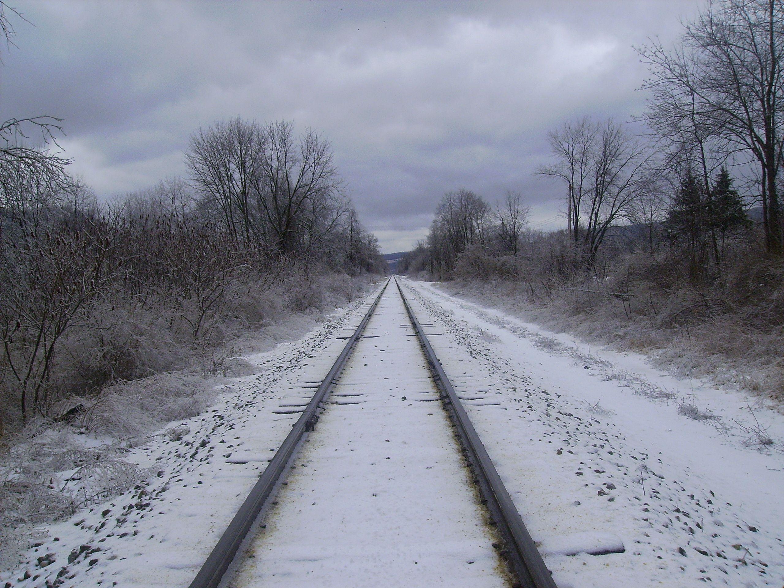 Lonely Winter Railroad