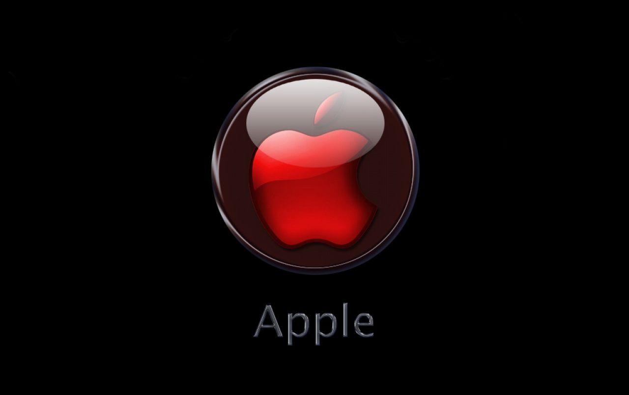 Red Apple logo wallpaper. Red Apple logo
