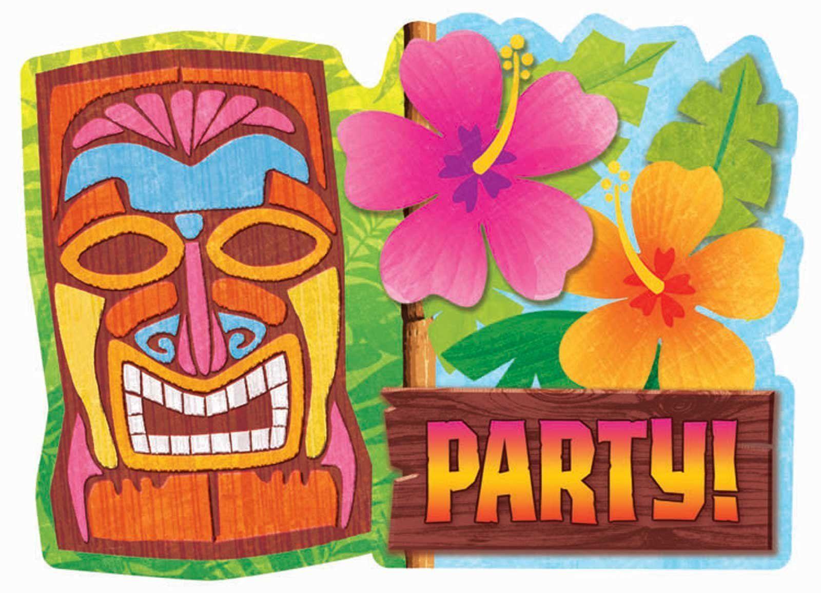 Hawaiian Party Background Tiki luau invitations. Tiki Culture