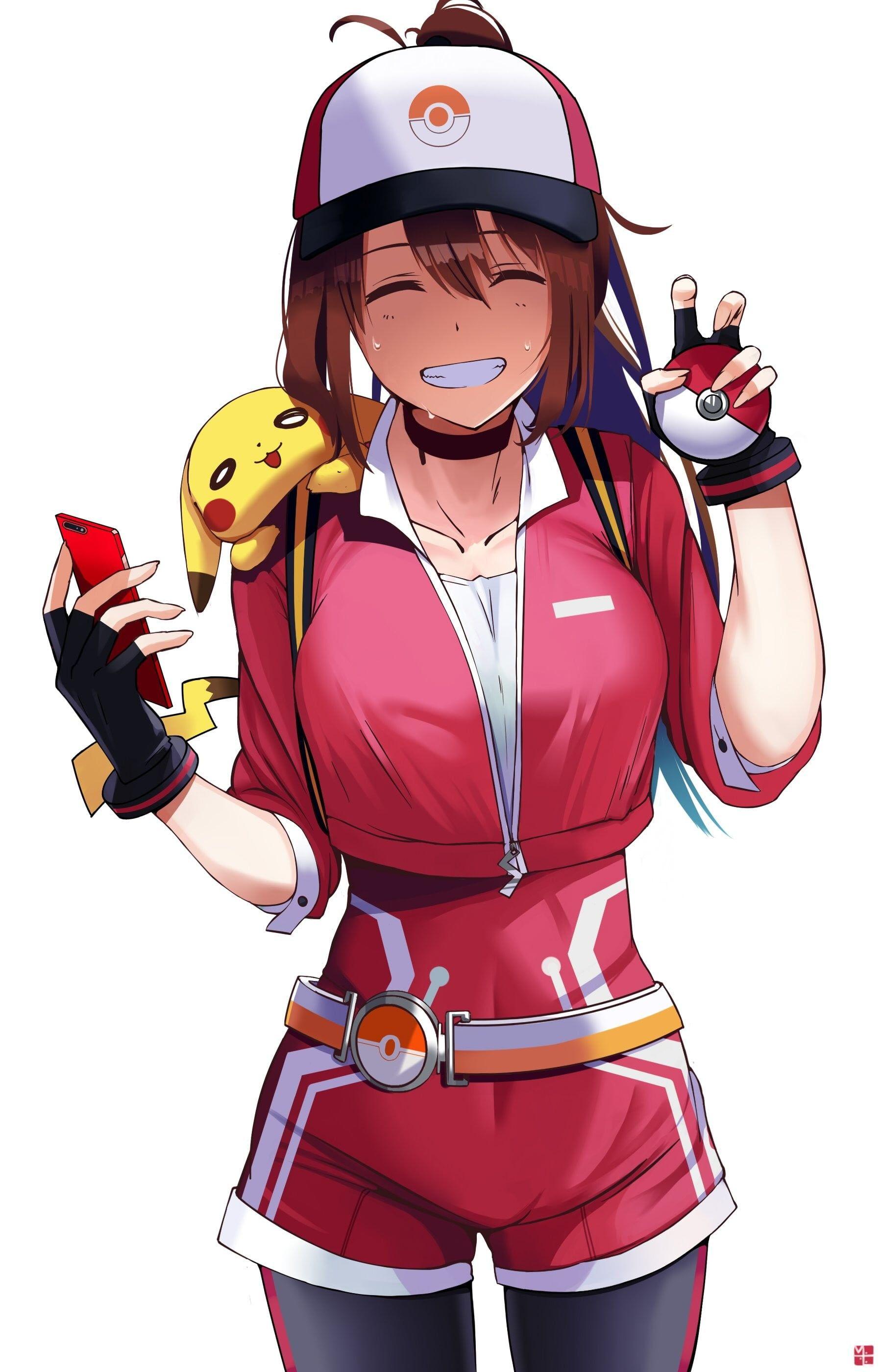 Pokemon Trainer illustration, anime, anime girls, Pokémon