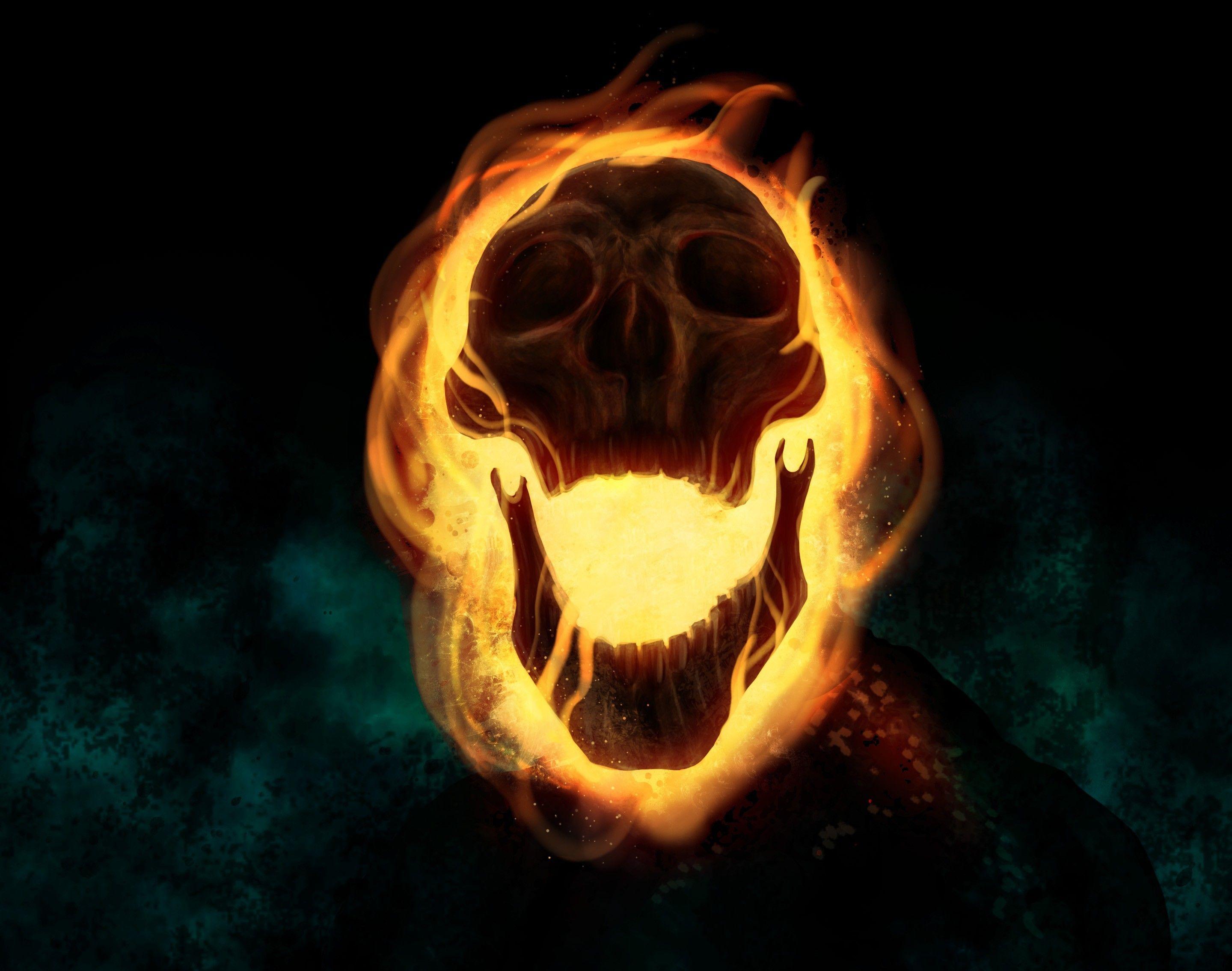 Cartoons skulls comics fire ghost rider drawings traditional